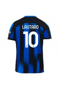 Inter Milan Lautaro Martinez #10 Fotballdrakt Hjemme Klær 2023-24 Korte ermer
